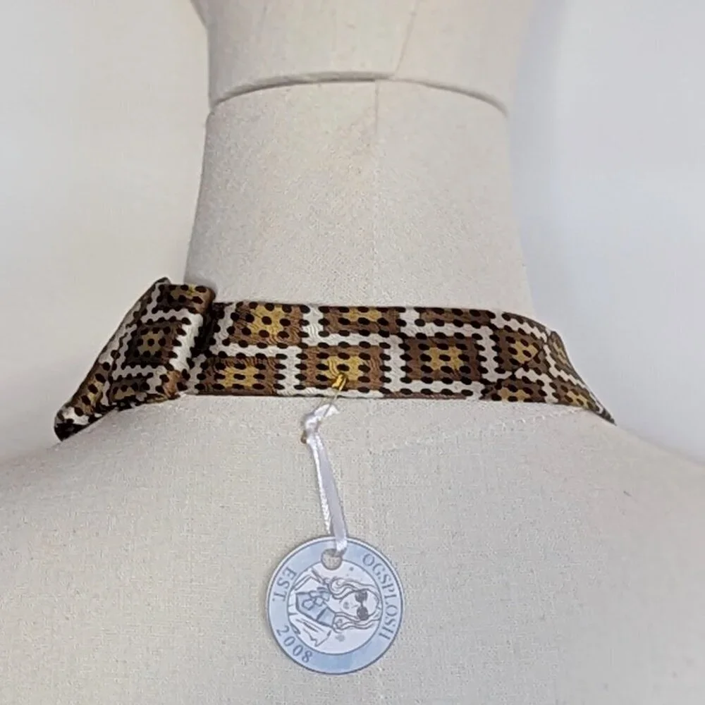 Ogsplosh Unisex Ascot Scarf Neckwear Size Long Gold Cream